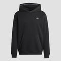 Black adidas Originals hoodie with trefoil logo on chest and front kangaroo pocket