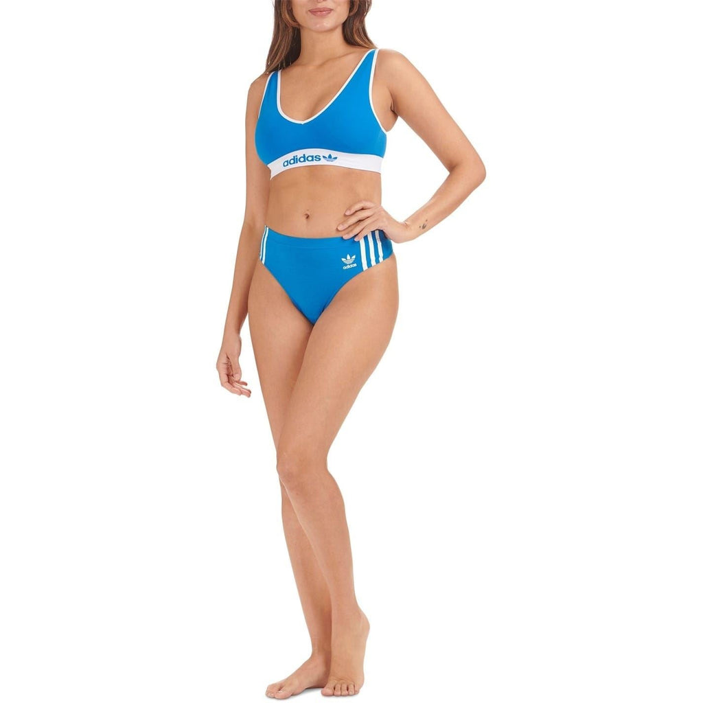 adidas Originals Comfort Flex cotton thong underwear, lightweight nightwear with soft fabric, black color and minimal design.