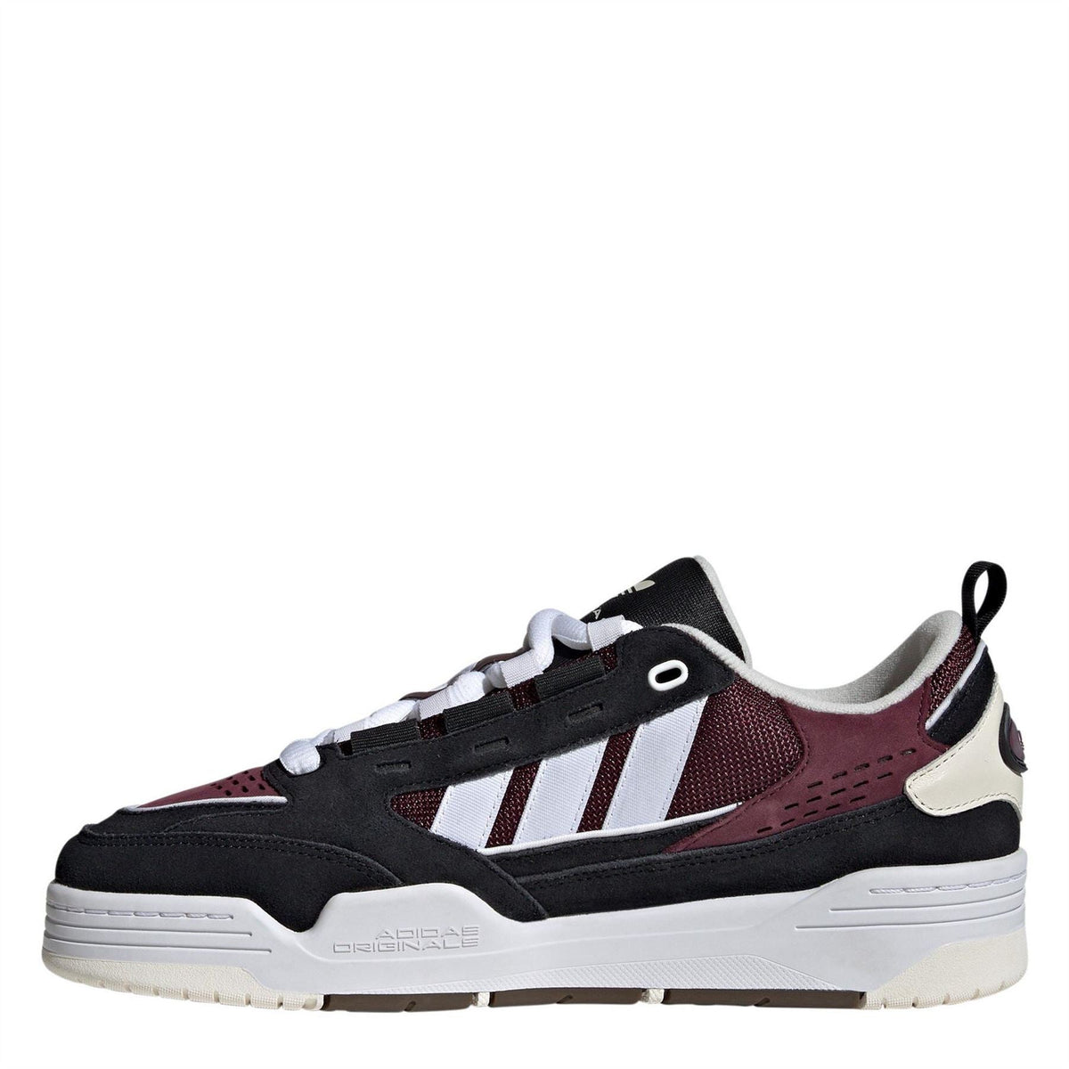 adidas Originals Adi2000 men's low-top trainers in black with white accents, featuring a classic athletic sneaker design