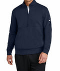 Club Fleece Sleeve Swoosh 1/2 Zip Pullover In Midnight Navy