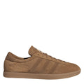 Adidas Originals suede trainers in brown, lace-up with three stripe panels