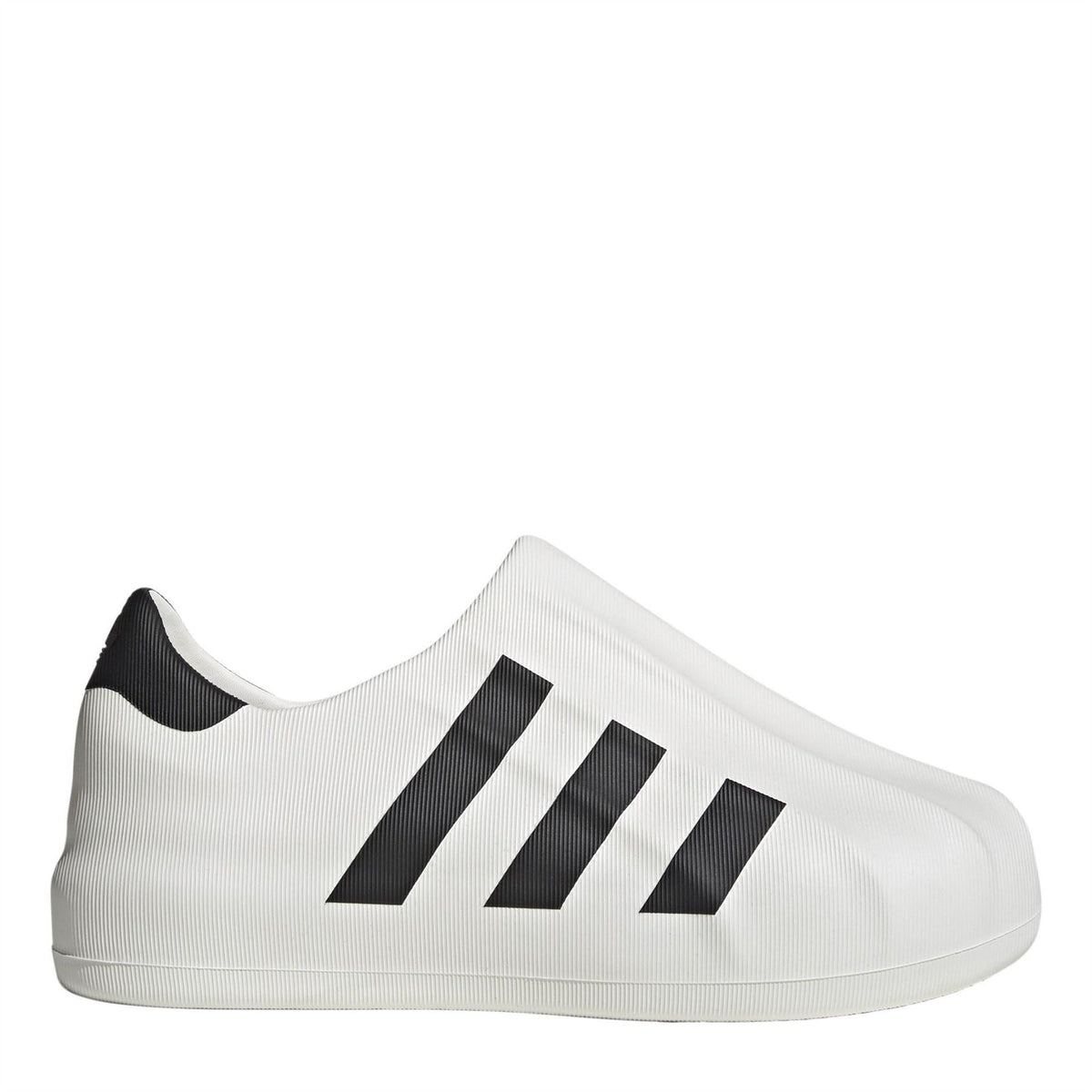 adidas Originals Superstar Slip On Trainers, stylish footwear with classic design, featuring white uppers and sporty rubber soles.