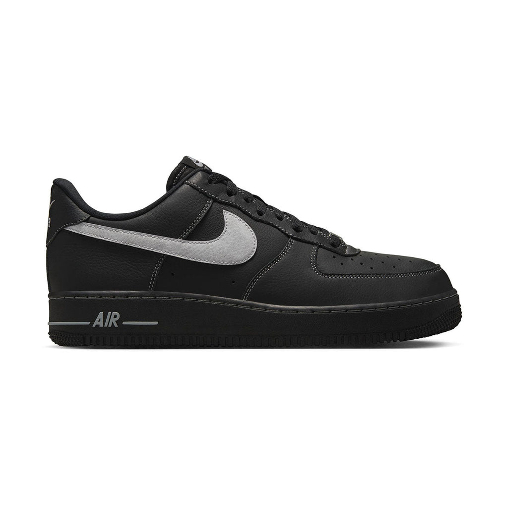 MENS NIKE AIR FORCE 1 07 LV8_BLACK/WOLF GREY-BLACK-BLACK