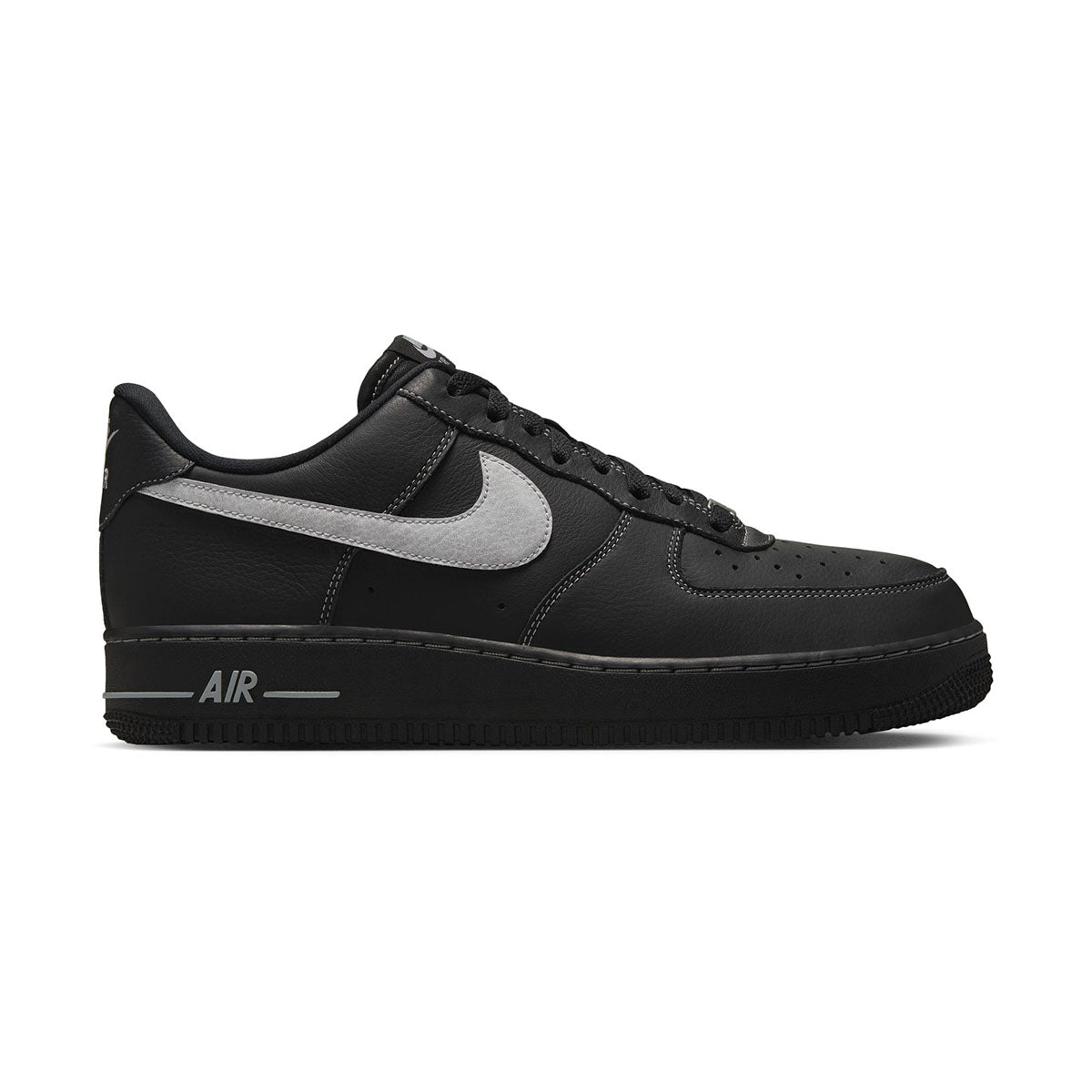 MENS NIKE AIR FORCE 1 07 LV8_BLACK/WOLF GREY-BLACK-BLACK