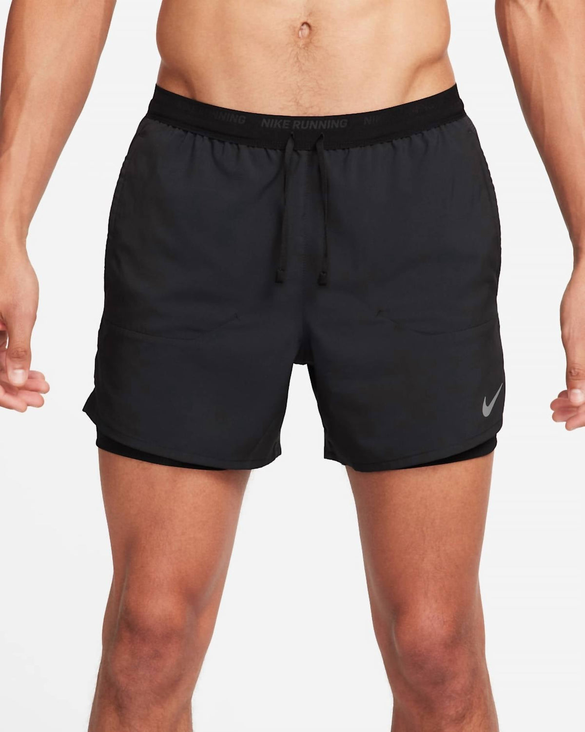 Dri-Fit 5" 2-In-1 Running Shorts In Black/reflective Silver
