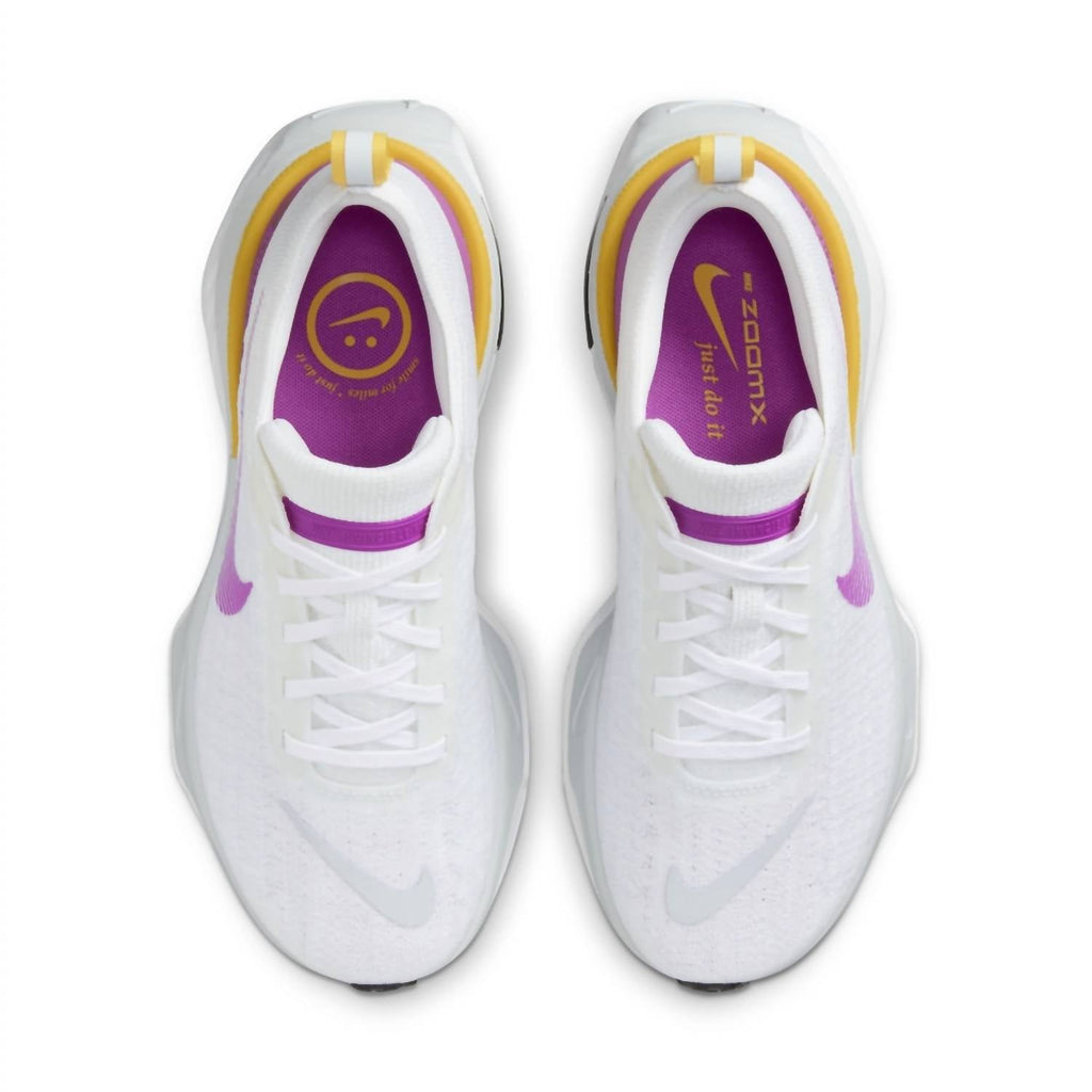 Women's Zoom X Invincible Run 3 Shoes In White/vivid Purple