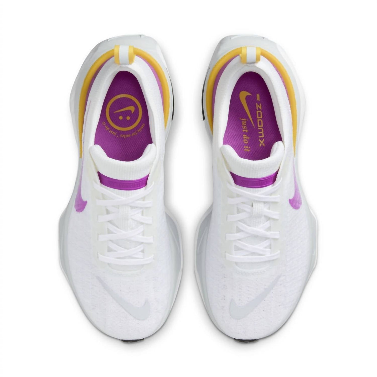 Women's Zoom X Invincible Run 3 Shoes In White/vivid Purple