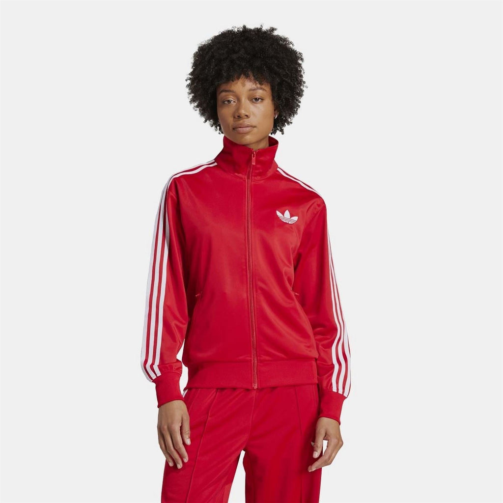 adidas Originals Classic Firebird loose track top sweatshirt in black with iconic embroidered logo and ribbed cuffs
