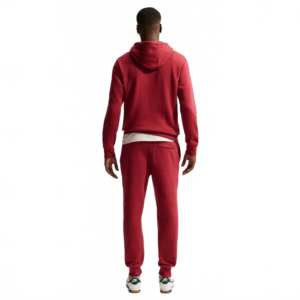 Men's Club Fleece Pull Over Hoodie In Crimson/white