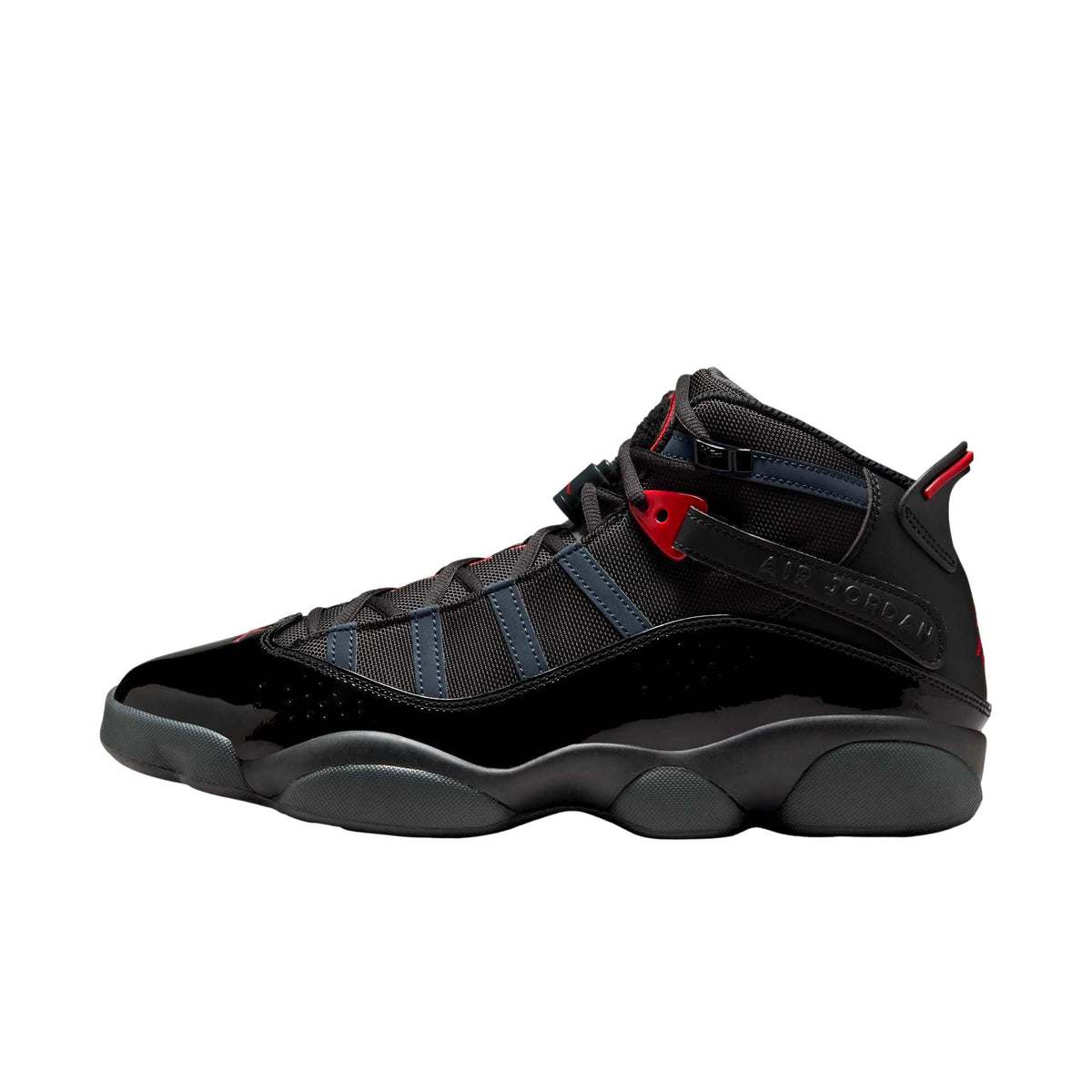 Men's Nike Jordan 6 Rings Black/Fire Red-Anthracite 322992-026