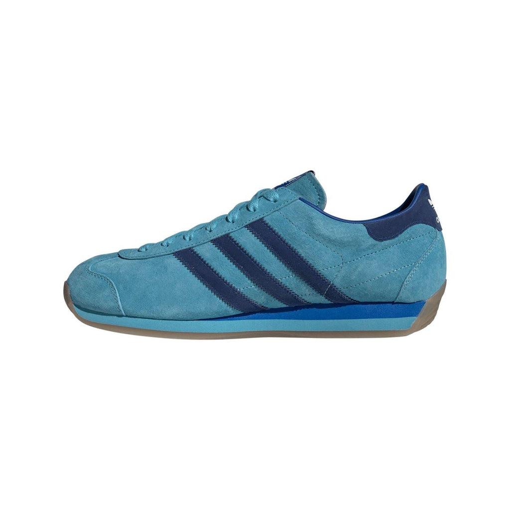 Blue adidas Originals Country Japan low-top trainers, suede upper, lace-up design