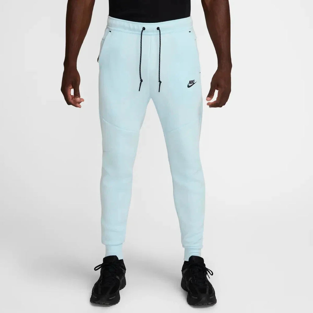 Men's Nike Tech Fleece Jogger Pants  Glacier Blue Drawstring Waist KFC465