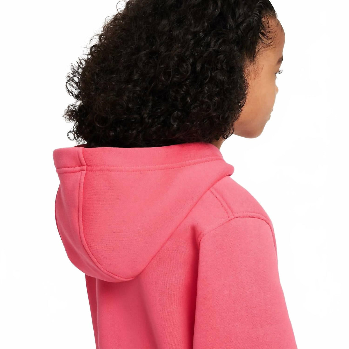 Sportswear Club Fleece Pullover Hoodie In Aster Pink/white