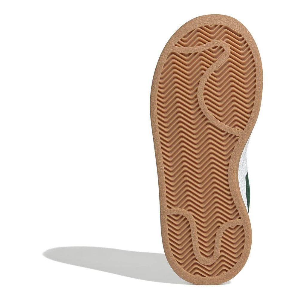 Kids adidas Originals Campus 00s green shoe outsole, textured gum rubber bottom tread.