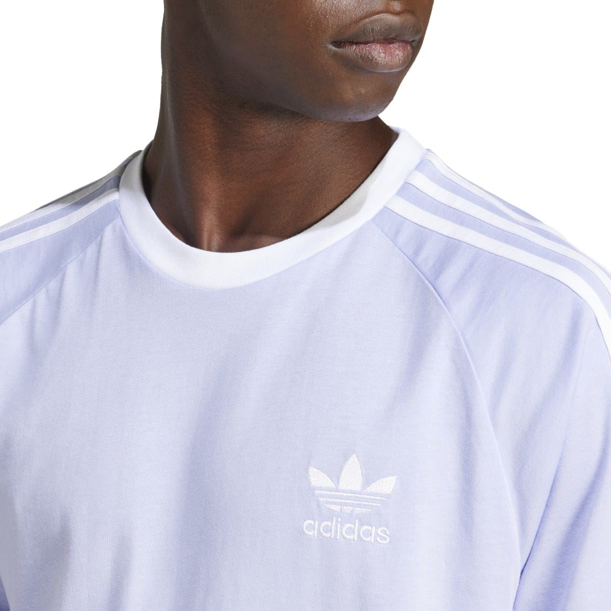 Lavender adidas Originals Adicolor T-shirt with adidas trefoil logo on chest