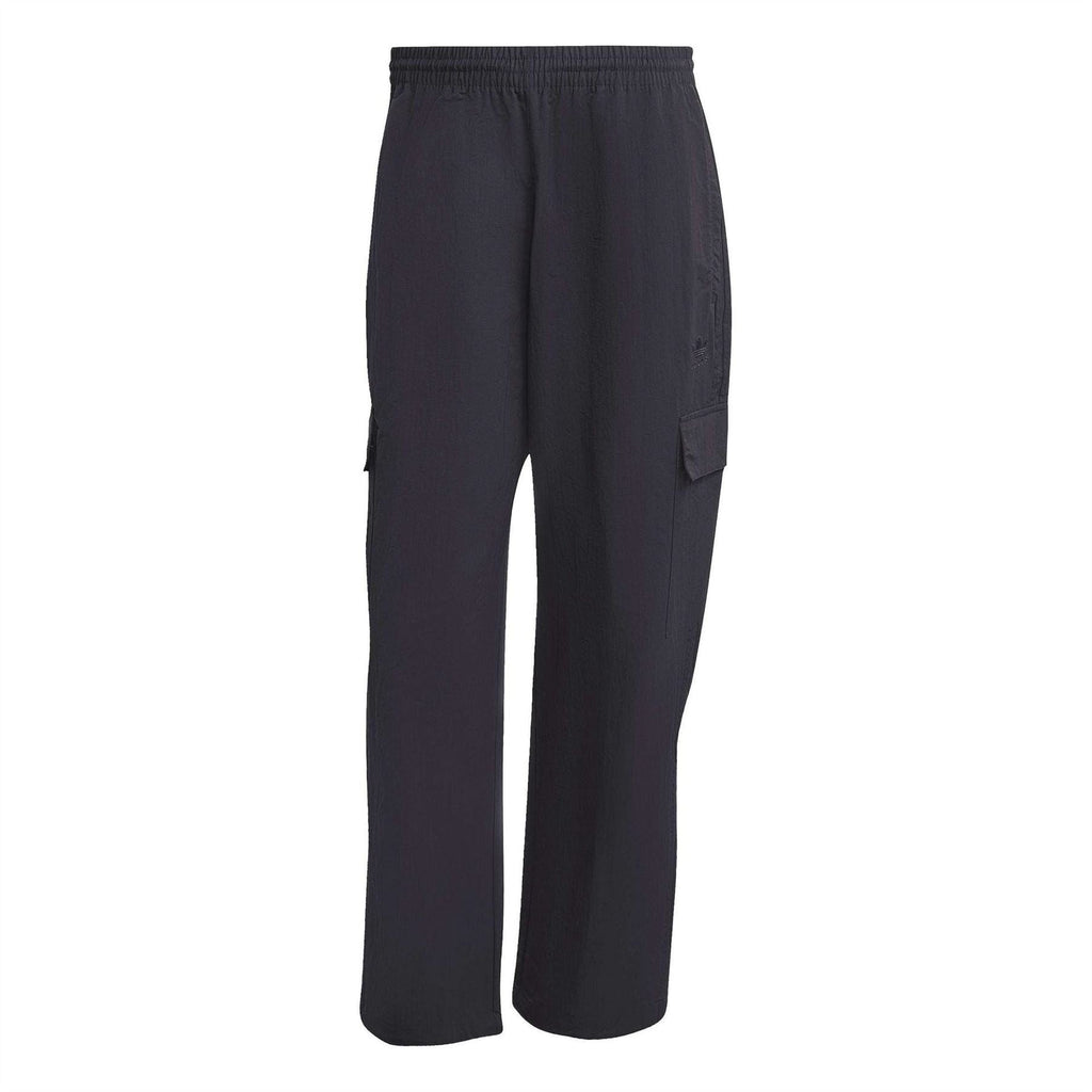 Adidas Originals black cargo pants with elastic waist and side pockets