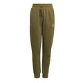 Olive adidas Originals joggers with elastic waist drawstring and tapered legs