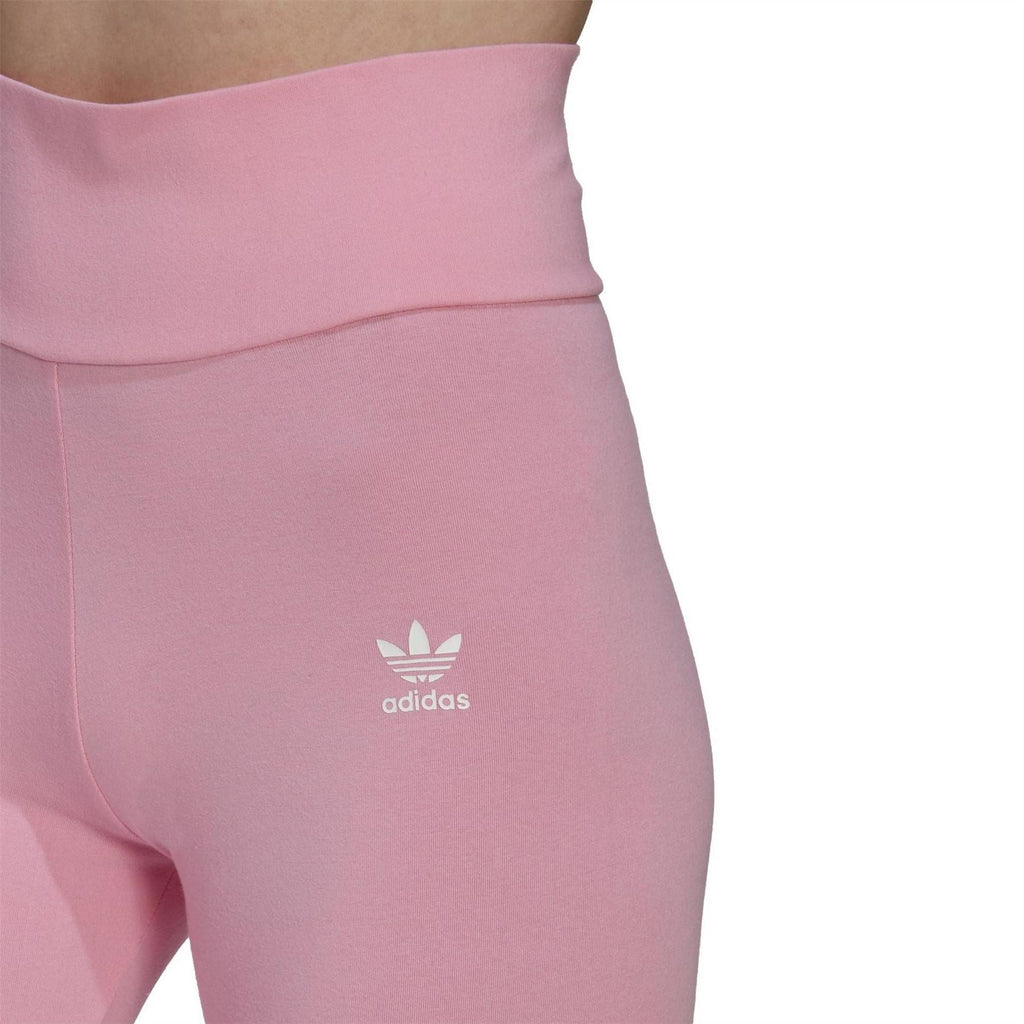 adidas Originals Tight Legging for fitness and gymwear, black with elastic waistband, close-up of athletic leggings in stretch fabric