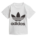 Infants' white adidas Originals Trefoil logo T-shirt, short-sleeve crew neck