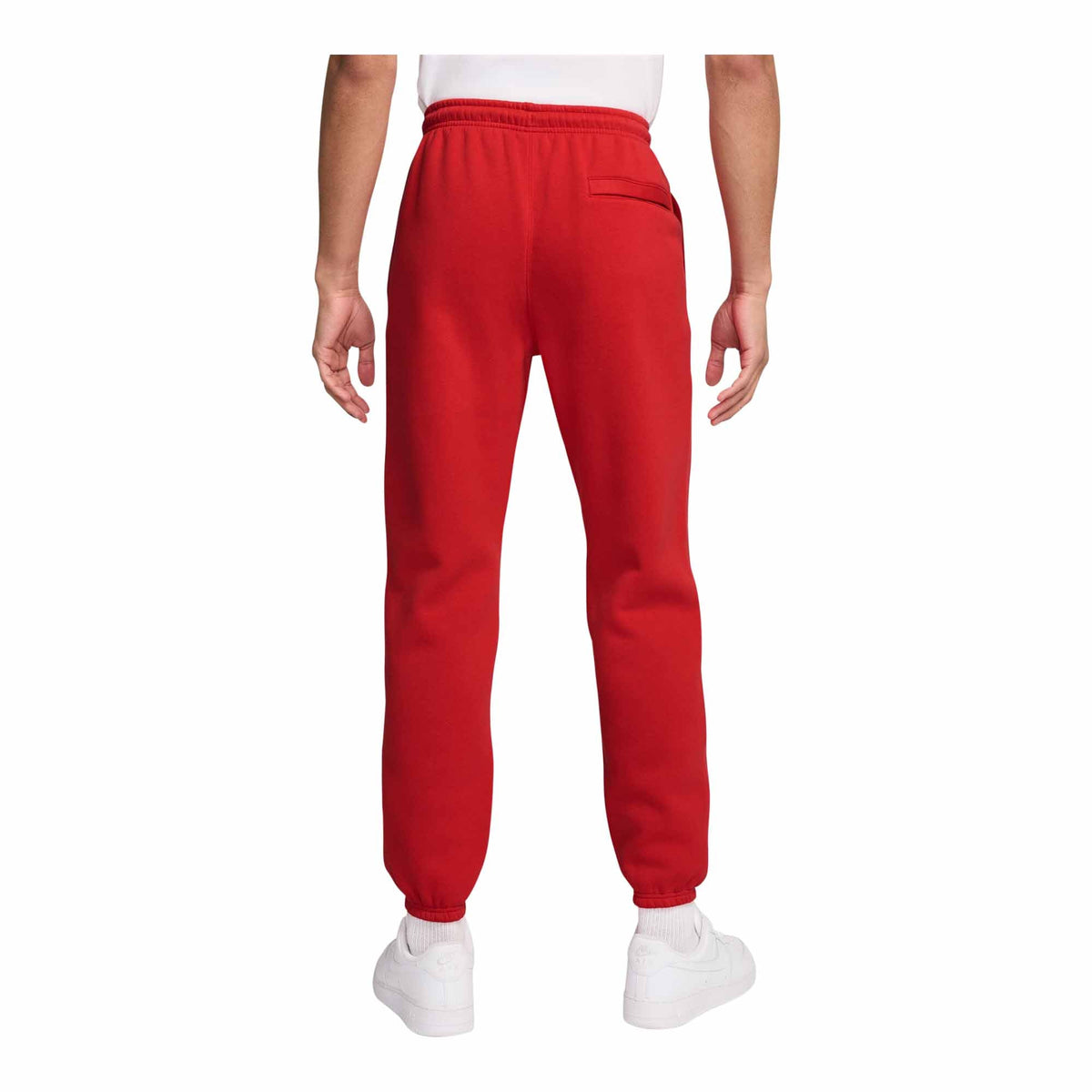 Mens Nike Sportswear Club Cuffed Fleece Joggers_University Red/Black