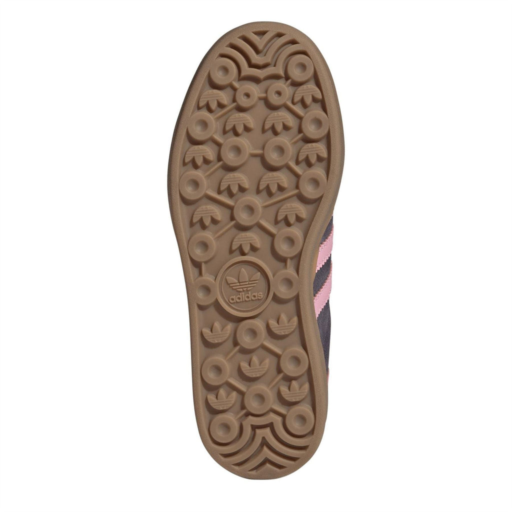 Adidas Gazelle Bold sneakers outsole, brown rubber with adidas logo and lilac pink side