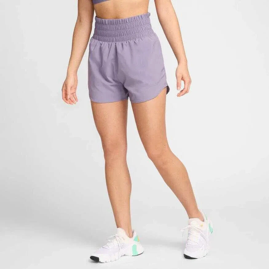 Women's Nike One Shorts Purple Dri-FIT Brief-Lined Ultra High-Waisted SRT165