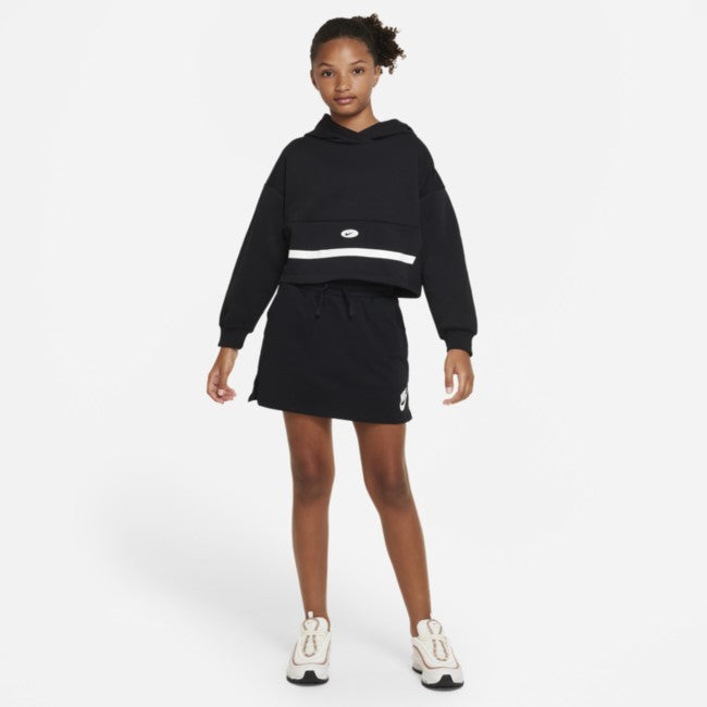 Nike Sportswear Icon Clash Hoodie Girls Black Fleece Long Sleeve Pullover GBO211