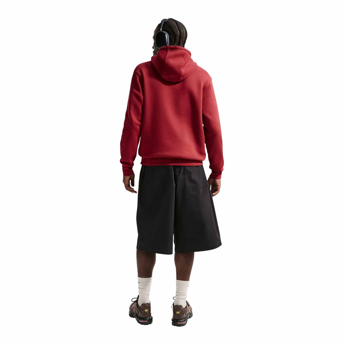Mens Nike Sportswear Club Fleece Hoodie Team Crimson/Team Crimson/Lt Khaki