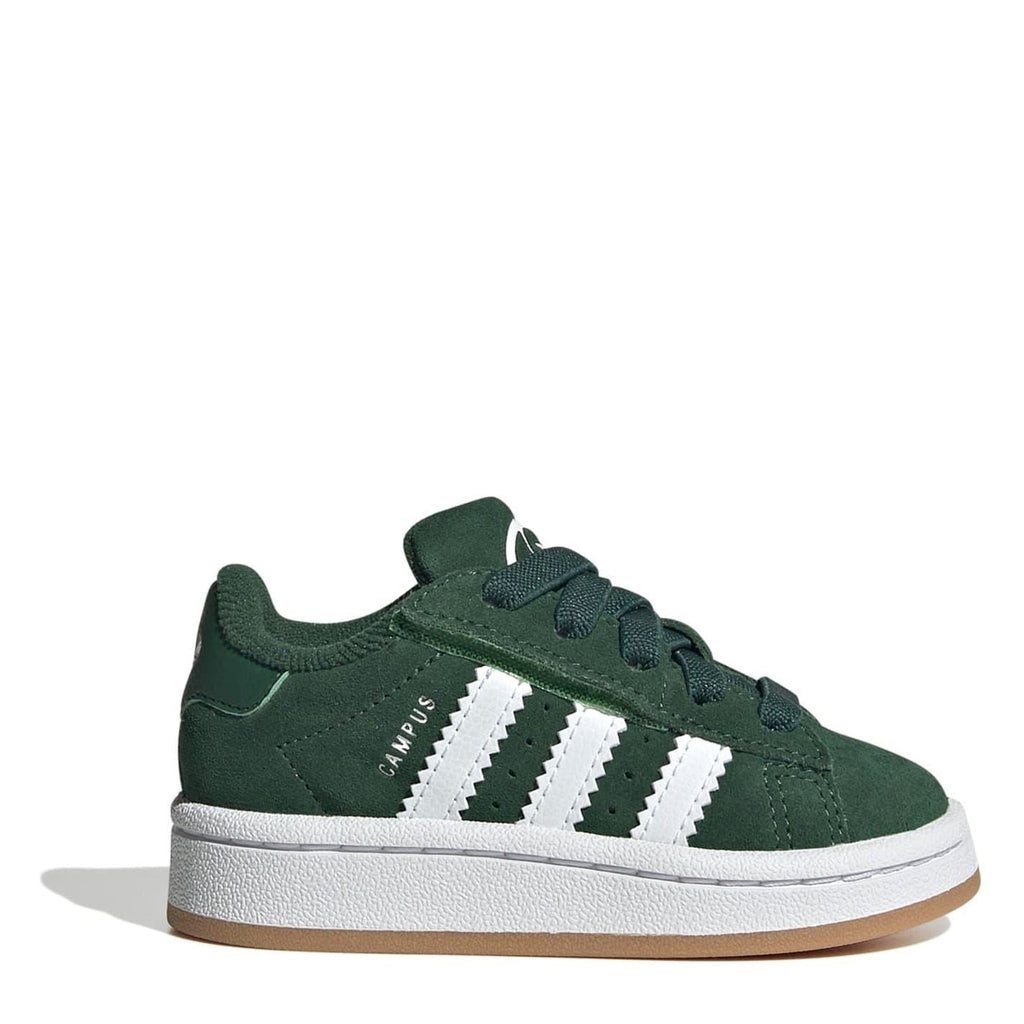 Infants adidas Originals Campus 00s comfort shoes in dark green with white stripes