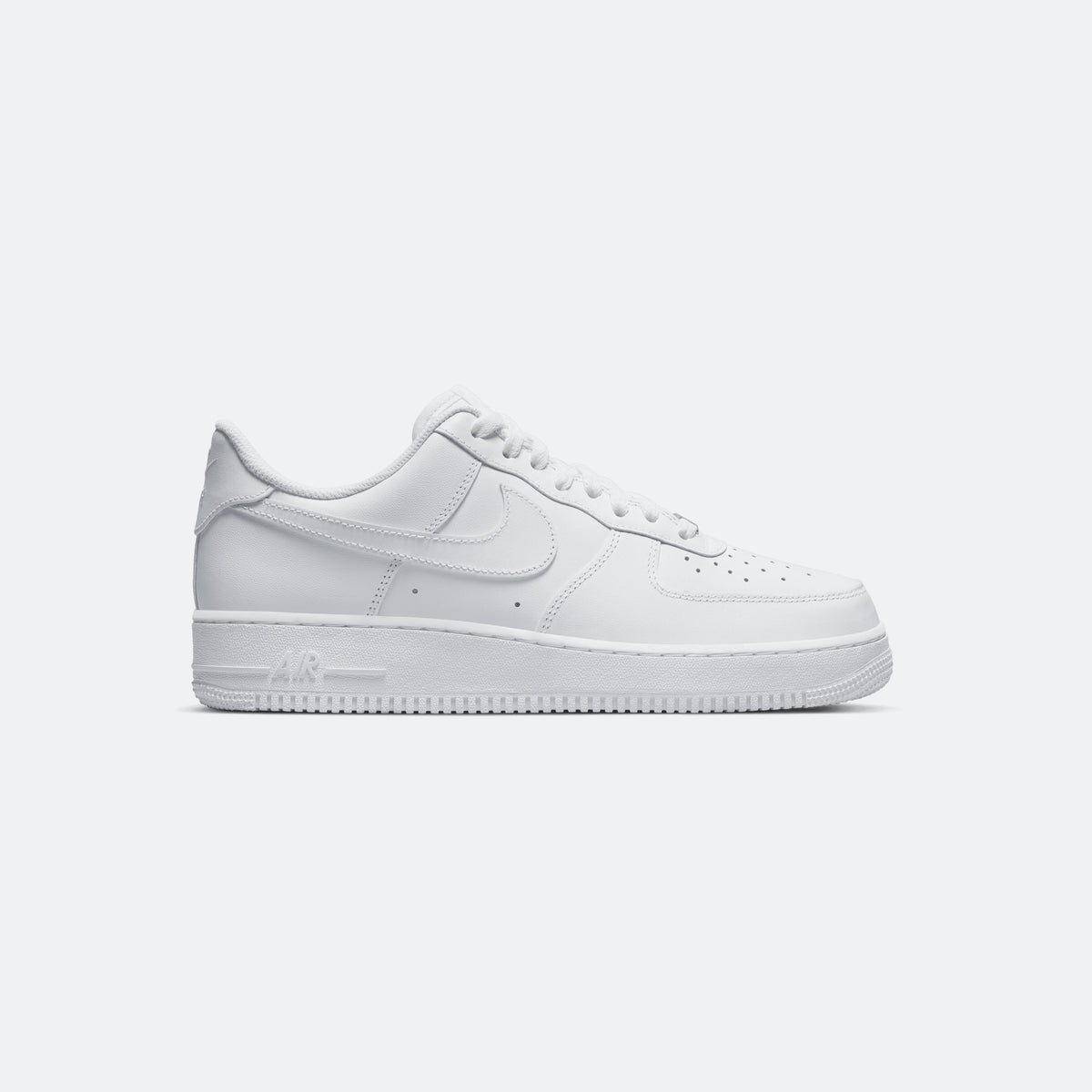 Nike Air Force 1 '07 low-top sneakers in triple white leather, lace-up design