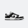Women's Nike Dunk Low sneakers, white and black low-top with Swoosh and lace-up