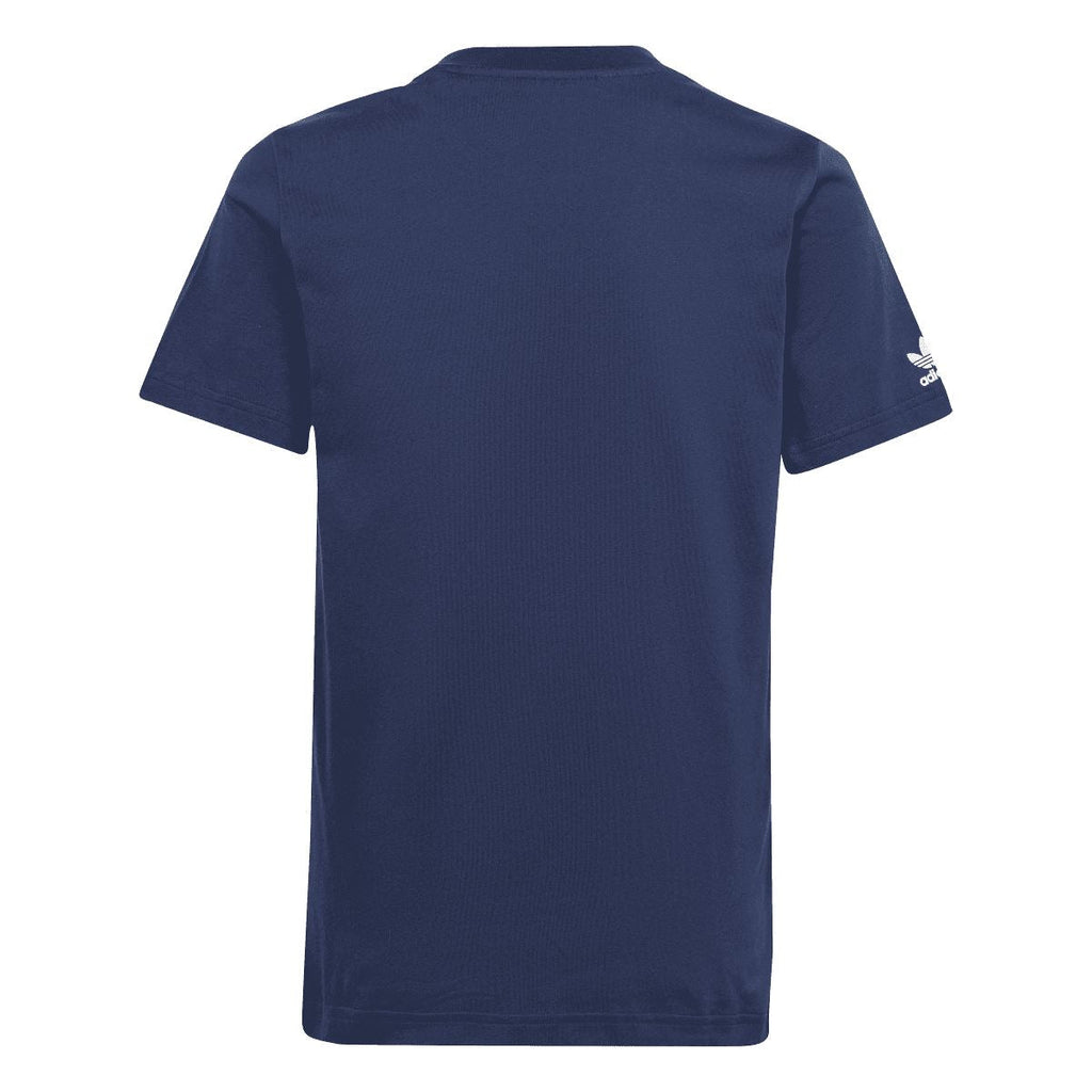 Indigo junior Adidas Originals T-shirt, plain back with small neck label