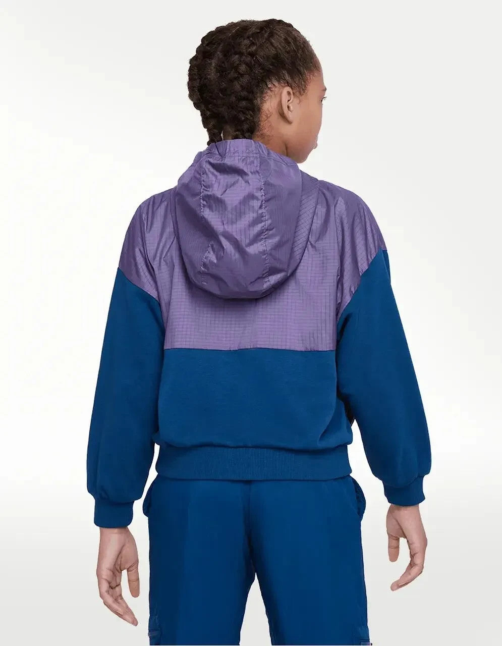 Boys Nike Outdoor Play Hoodie Purple Fleece 1/2 Zip Long Sleeve Pullover GBO44