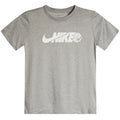 Boys Nike Legend T-Shirt Gray Graphic Print Short Sleeve Crew Neck SRT158