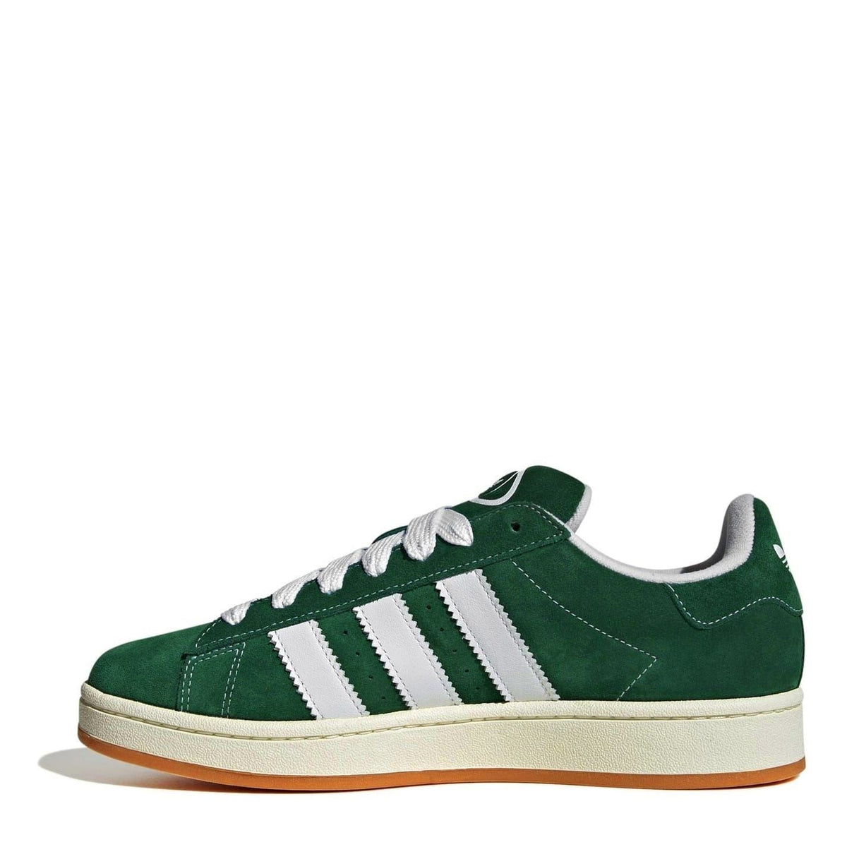 adidas Campus trainers in dark green with white adidas stripes and tan sole