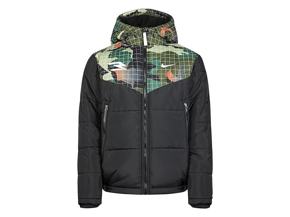Nike 3BRAND Stadium Puffer Jacket Boys  Black Long Sleeve Full Zip GBO46