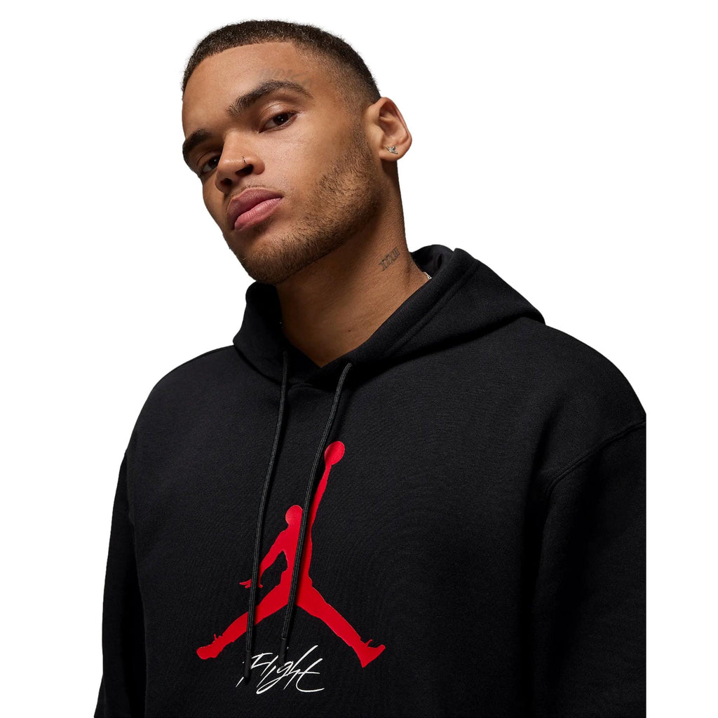 Men's Nike Jordan Essentials Fleece Hoodie Black/Gym Red/Gym Red FD7545-013