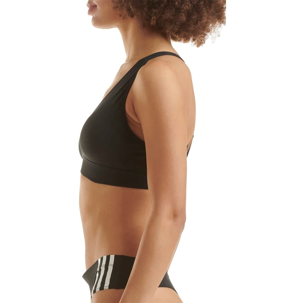 adidas Originals Comfort Flex cotton triangle bra, soft white top with adjustable straps and minimal design.