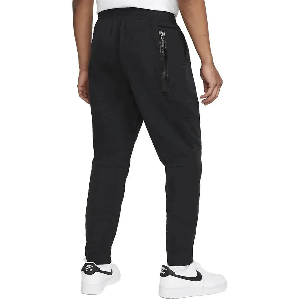 Men's Nike Sportswear Tech Essentials Pants  Black Drawstring Waist KFC346