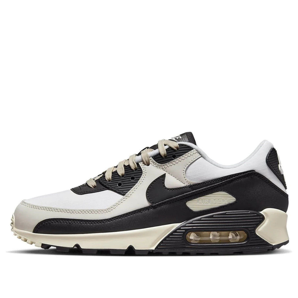 Men's Nike Air Max 90 DQ8974-100 Sneakers Sail Coconut Milk Black Running Shoes
