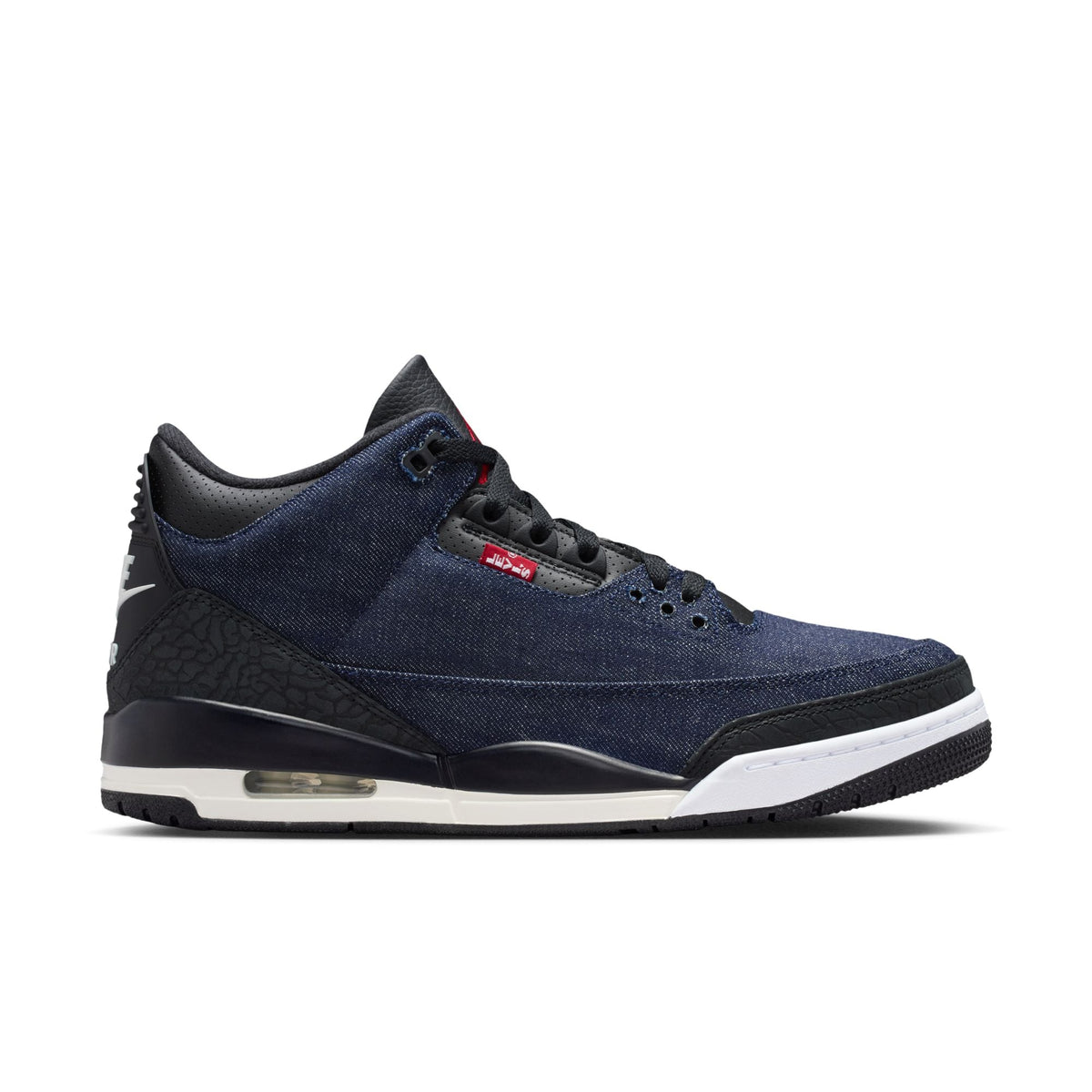 Air Jordan 3 x Levi's 'Indigo and Gym Red' Men's Shoes