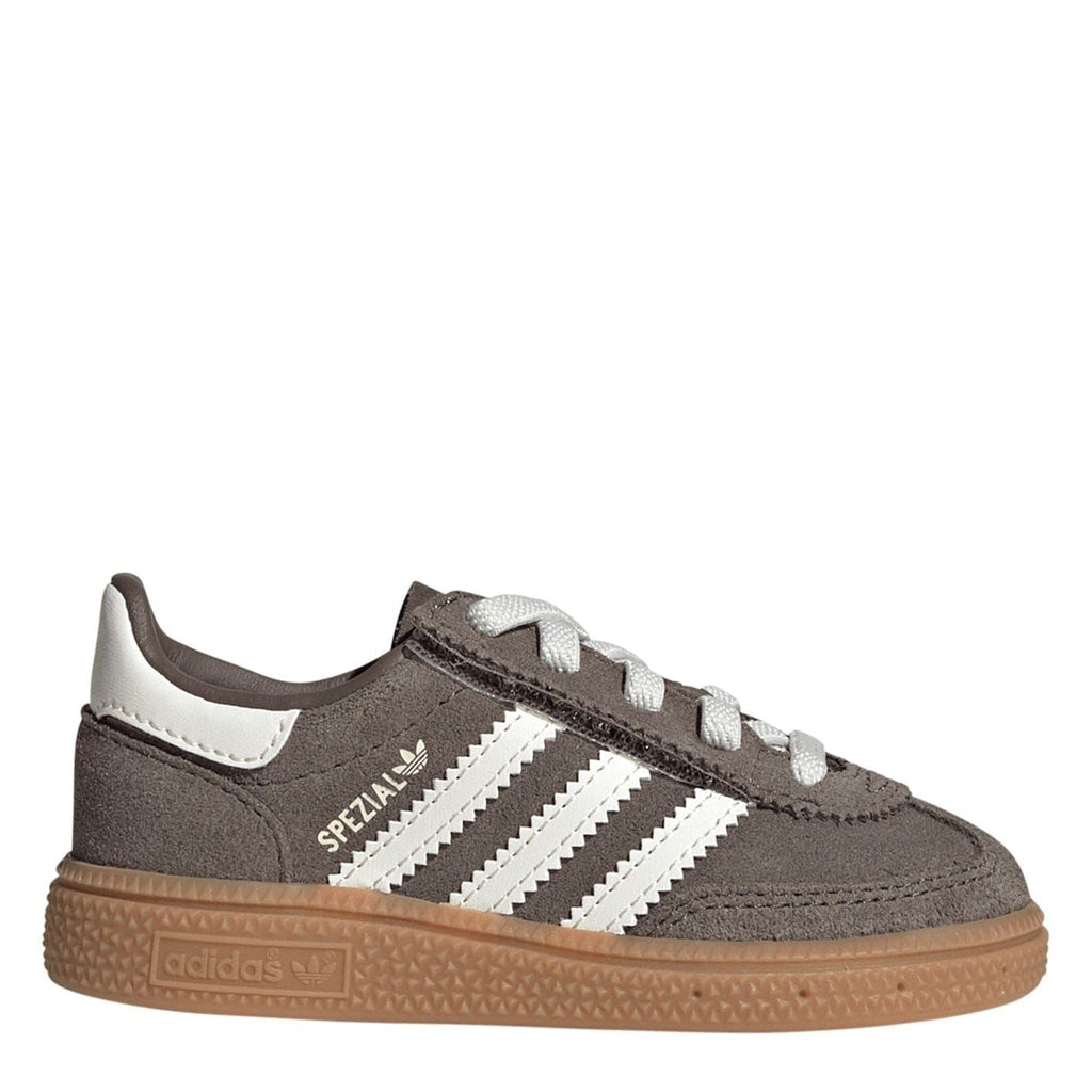 adidas Originals low-top sneakers in dark gray with white stripes and gum sole
