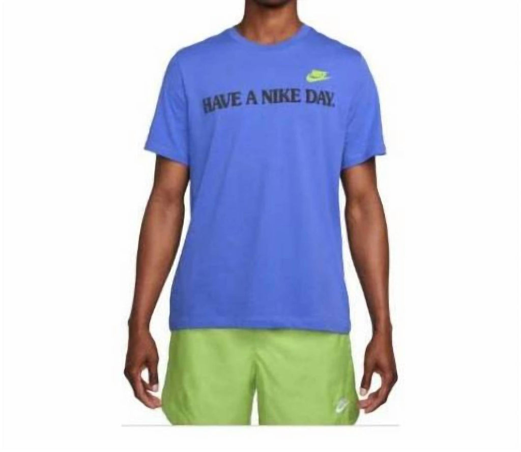 Sportswear Short Sleeve Tee In Racer Blue