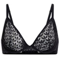 adidas Originals black printed bra with adjustable straps and V-neck cups