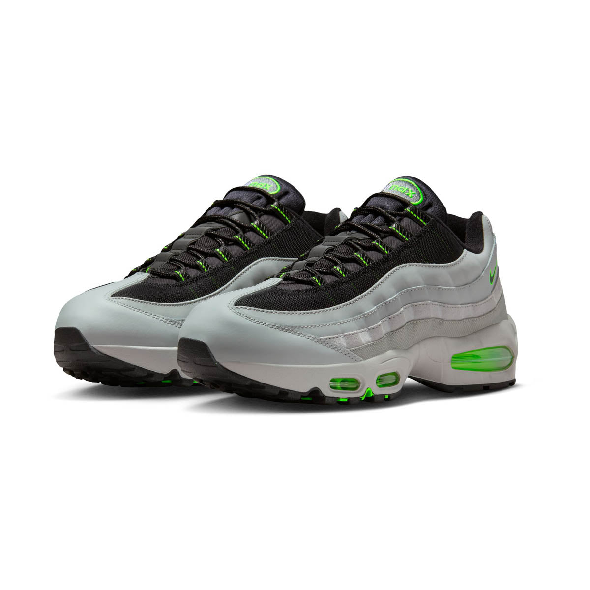 MENS NIKE AIR MAX 95 BIG BUBBLE_LT SMOKE GREY/BLACK-GREEN STRIKE-WHITE