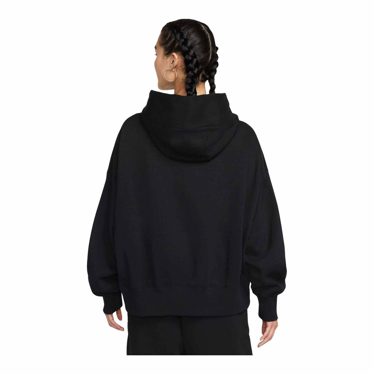 Womens Nike Sportswear Phoenix Fleece Oversized Pullover Hoodie Black/Sail