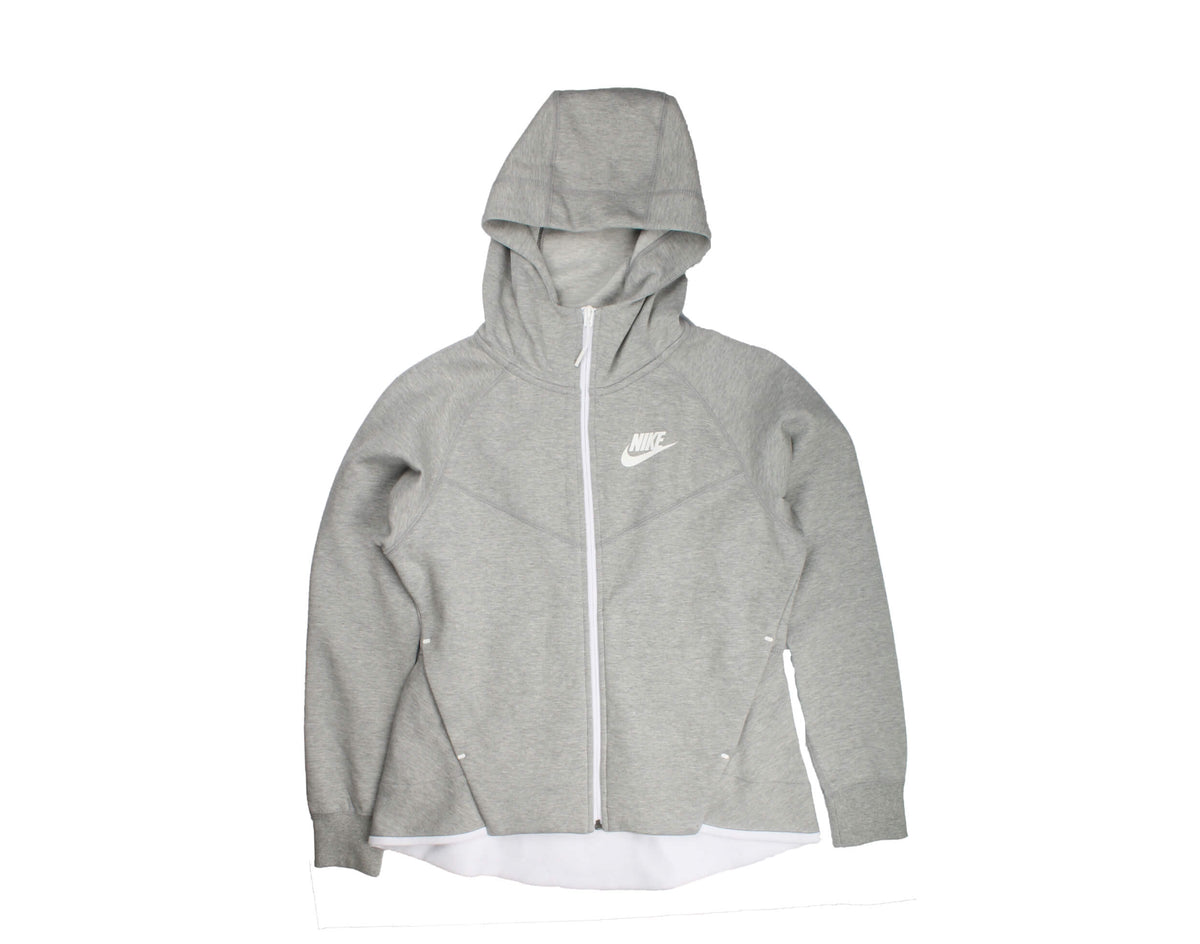 Women's Nike NSW Tech Fleece F/Z Windrunner Grey/White Hoodie 930759-063