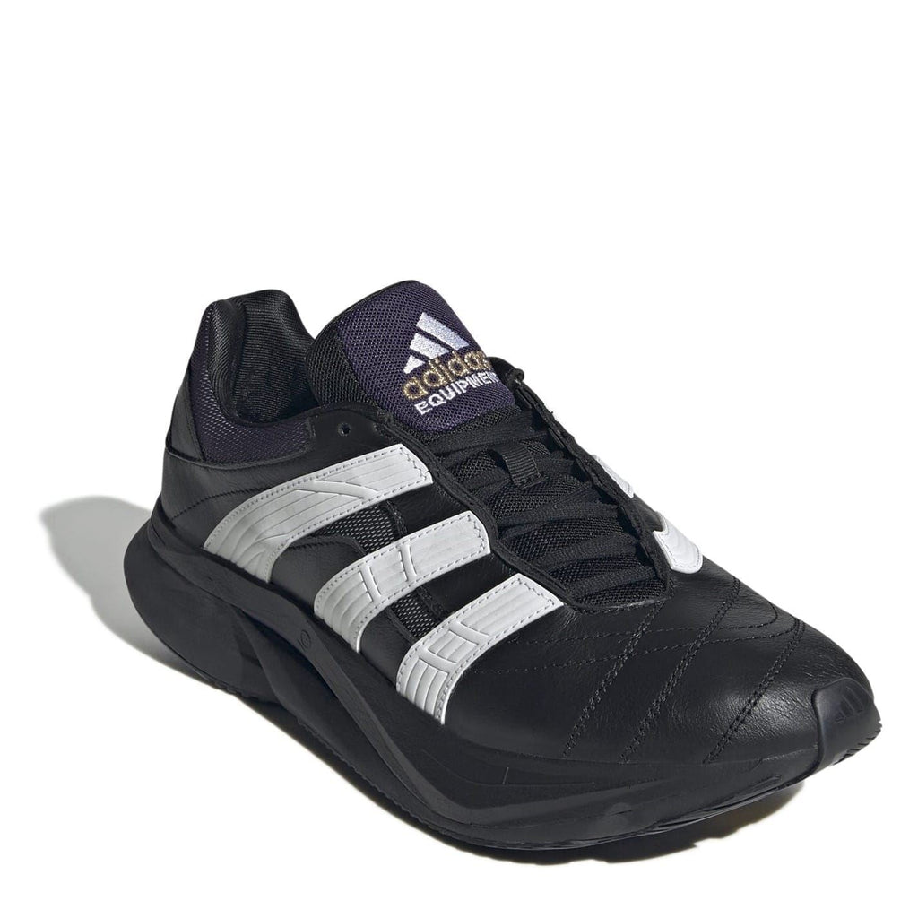 adidas Originals EQT Predator sneakers, black leather-look with white stripes and lace-up