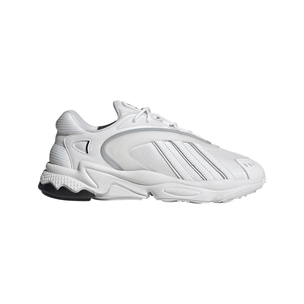 White adidas Originals Oztral trainers with lace-up design and sporty side stripes