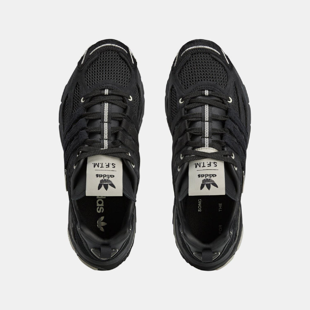 adidas Originals Adistar Cushion STFM trainers, athletic footwear with white and black design, cushioned sole and stylish look